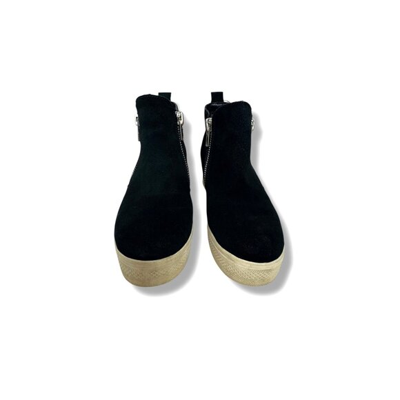 Size 8 M Steve Madden Wedgie Suede Wedge Sneakers Shoes Bootie Zippers‎ Ankle - Picture 4 of 9